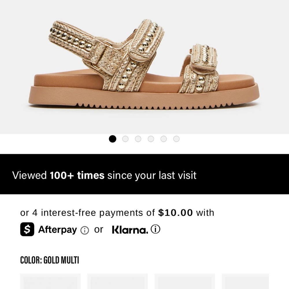 Steve Madden mono Gold Multi Strap Sandals